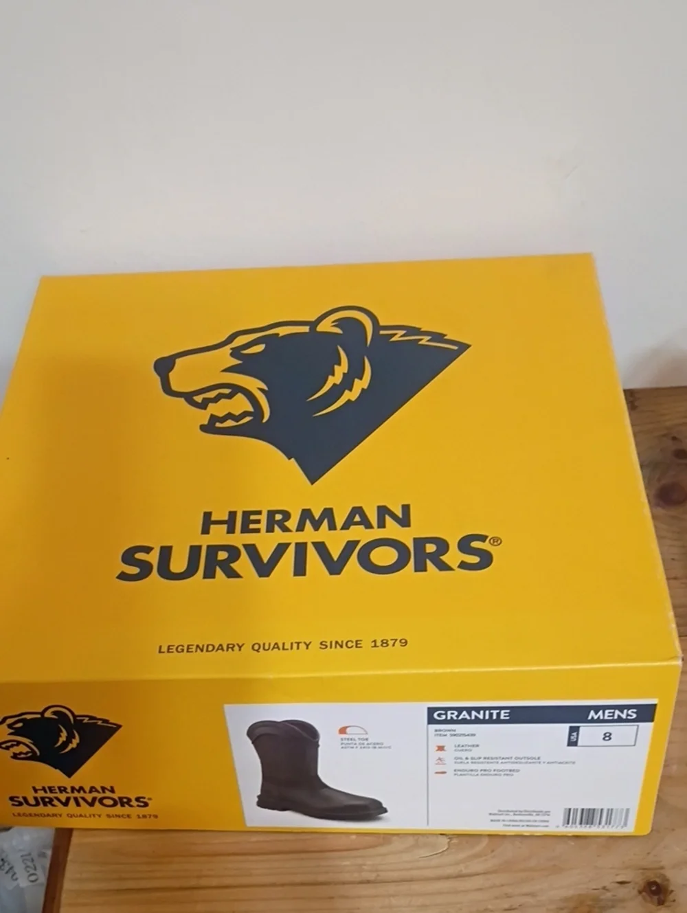 Herman Survivors Men's Granite Pull On Steel Toe Work Boots Size 8 NWT